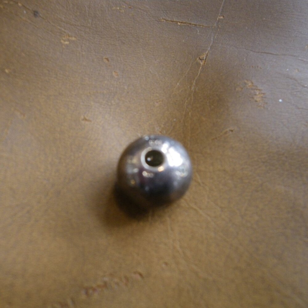 Vintage Large Solid Sterling Silver Necklace Sphe… - image 2